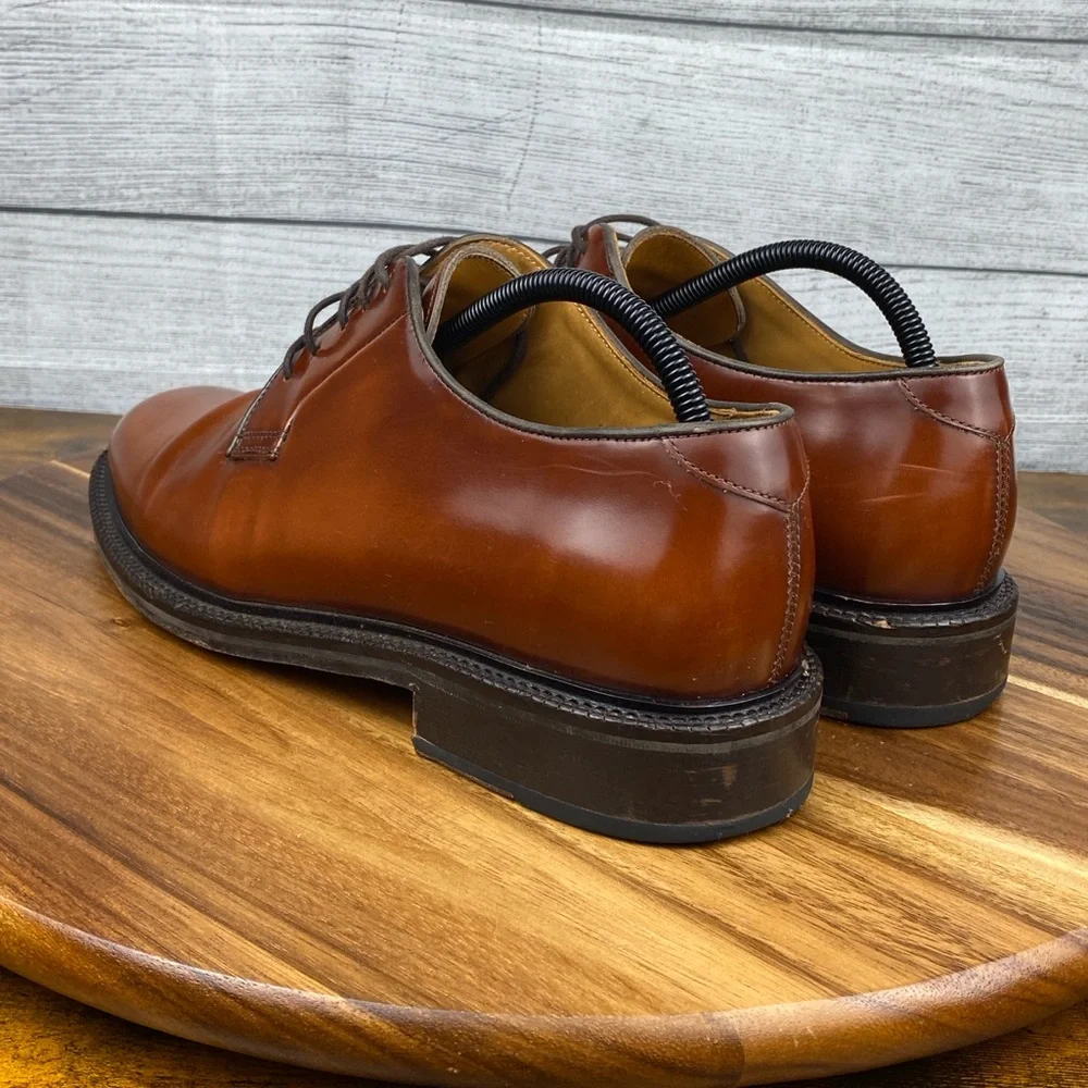 Shoepassion The Berlin Shoe Brand Brown Polished Leather Derby 5551 Men Size 10